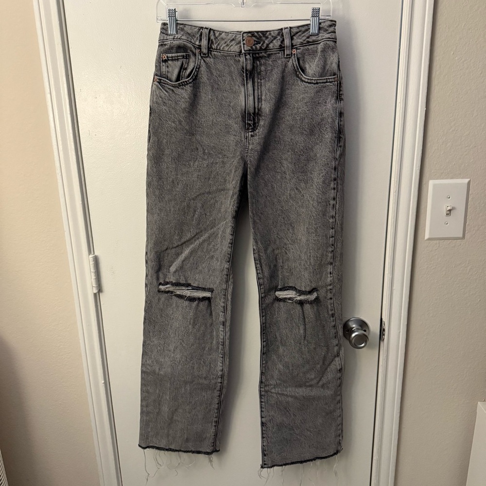 Garage Denim Gray 90s Straight Jeans